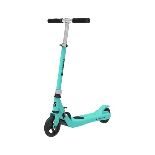 Electric Scooter : Rebel Electric scooter for children, fun wheels, blue, standard size