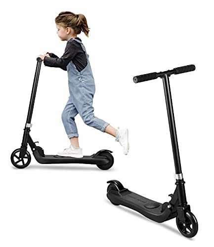 Electric Scooter : Riding' times Electric Scooter for Children, Folding Scooter, Kick Scooter, Electric 120 W Motor, 5 km Long Distance, Up to 6 km / h, Charging Time 2 Hours, for 5-12 Boys and Girls