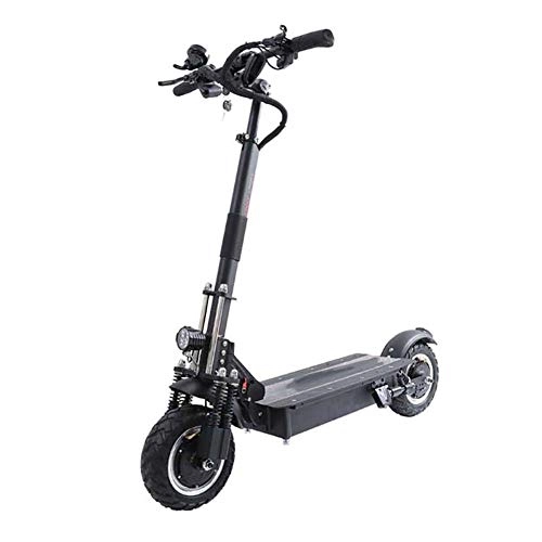 Electric Scooter : Scooter Electric Scooter Adult Mini Electric Car 10 Inch Off-road Shock Absorption Small Air Cushion for Off-road Enthusiasts 3 Speed Modes Up to 70km / h, LCD Display, Dual drive 52V 20.8 Ah 2000W