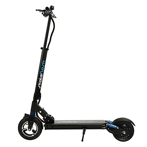 Electric Scooter : Skateflash Echo Premium Electric Scooter – 350 W Power – Approved – 40 km Range – 3 Speeds – Double Suspension, Black / White