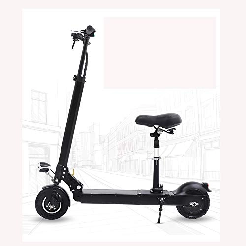 Electric Scooter : TINGYIN Foldable Electric Scooter-10 inch Adult Men'S And Women'S Small Scooter, 18Km / H, Three-Speed Sports Speed Regulation, Double Disc Electronic Brake