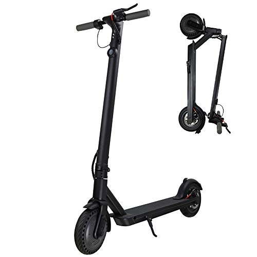 Electric Scooter : TKTTBD Electric Foldable Scooter Motor, Aluminum Alloy Electric Scooter LED Light 8 Inch Super Shockproof Tires Dual Brake System, maximum Load 100 Kg