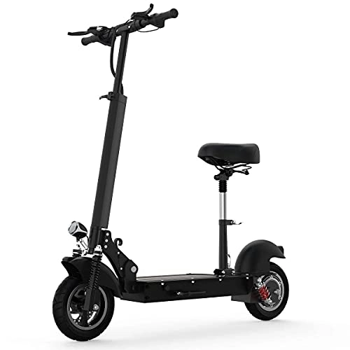 Electric Scooter : TODIMART Adult Electric Scooter With Detachable Seat With Double Suspension, 350 / 500 / 1000W 3 Types Of Motor Power Optional (Model: E202)
