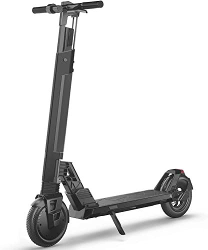 Electric Scooter : Troxus Electric Scooter for Adults, 15.5 MPH & 34 Miles Long-Range, 2 Detachable Batteries, Folding Electric Scooter for Adults with 350W Motor, 8.5 inch Solid Tire, Commute and Travel