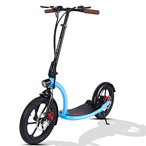 Electric Scooter : urbetter Electric Scooters Adults 30km Long Range 350W Motor 16 inch Pneumatic Tire E Scooter 30 kmh Fast Folding Electric Scooter for Adult and Teenagers (Blue)