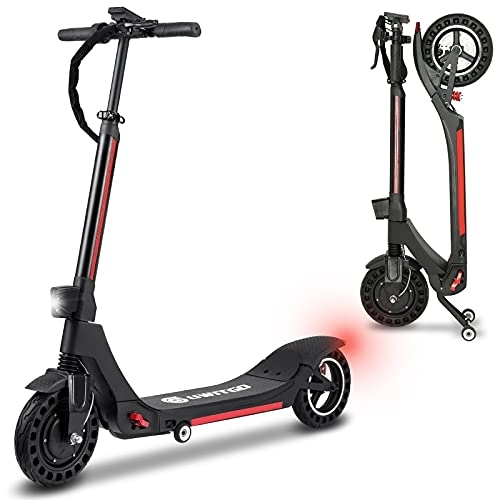 Electric Scooter : UWITGO Electric Scooter Adult 350W Fast Speed 25Km / h, Folding E Scooter with 10 Inch Solid Tires, Foldable Motorised Kick Scooters, Range 45Km