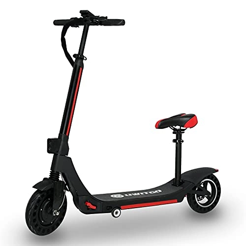Electric Scooter : UWITGO S6 MAX Electric Scooter for Adults, Foldable E Scooter 350W Motor 10 Inches Tires 3 Speed Modes, Speed up to 25 Km / h, Long Range 60 Km