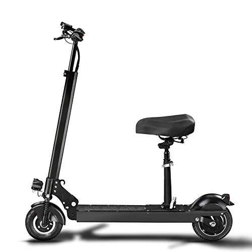 Electric Scooter : Vests Foldable Electric Scooter, 8 Inch 36V Aluminum Alloy Adult Scooter Lithium Battery Foldable and Removable Seat Portable Waterproof Portable Electric Scooter