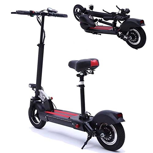 Electric Scooter : WLDOCA Electric Foldable Scooter for Adults and Teenagers, 500W Motor 18 Miles Long-Range Battery, Adjustable Removable Seat, Lightweight & Easy Carry E-Scooter with Display