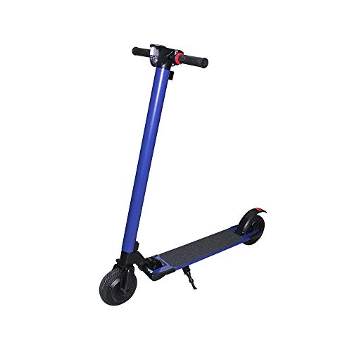 Electric Scooter : WSZDKA-WOMENBELT Escooter Electric Scooter E Folding Mobility Scooter 6.5 Inch Solid Tires 18km Range Max Speed 25km / h 250W Motor LCD Display Screen Suitable for Women and Teenagers (blue)