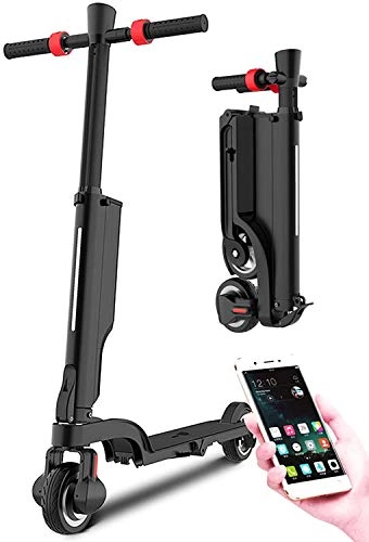 Electric Scooter : XINHUI Adult Electric Scooter, Adult Portable Scooter Electric Foldable Scooter with Bluetooth Speaker And LED Light / LCD Display / USB, Portable Folding Scooter