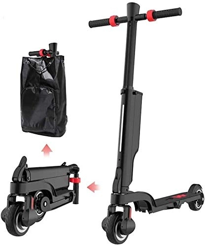 Electric Scooter : XINHUI Foldable Electric Scooter, Scooter 250W 5.5 Inches LCD Screen, with USB Charger And Removable Lithium Battery, 10Kg Lightweight Scooter Commuter City