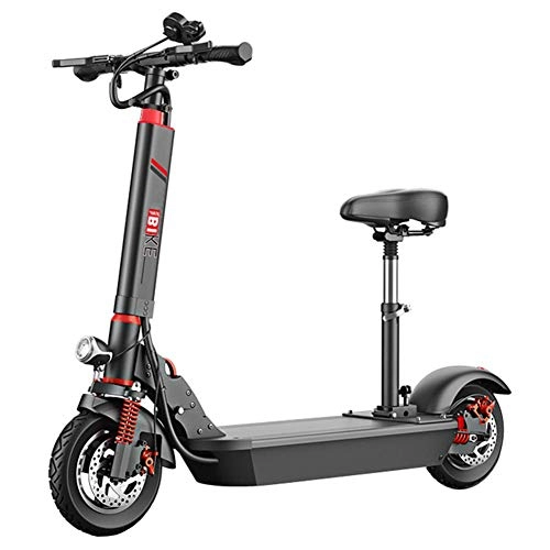 Electric Scooter : XYDDC Foldable Electric Scooter, Electric Kick Scooter for Adult with Anti-Theft Alarm, Max Speed 45Km / H, Electric Scooter with Cruise Control And USB Charging, Black, 80~100KM