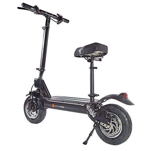 Electric Scooter : XYDDC Foldable Electric Scooter, Leisure Scooter High Speed E-Scooter 48V / 1000W Motor 60 Km / H 11 '' Vacuum Tires with Cruise Control, 45~55KM, 12AH