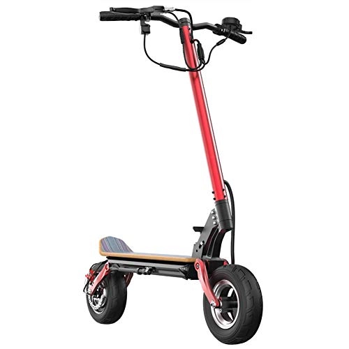 Electric Scooter : XYDDC Lightweight Foldable Electric Scooter - 10 Inch 500W Motor Powerful E-Scooter - Up To 31 Miles Range And 34 MPH, Dual Drive Mode