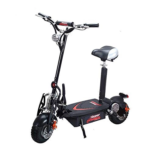 Electric Scooter : Y&XF Foldable Lightweight 1000W Electric Scooter 10" Tires with Top Speed of 40 MPH andTraveling up to 50 Miles Range - Black
