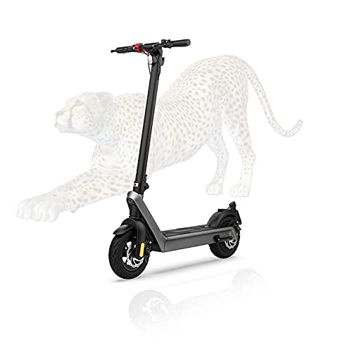 Electric Scooter : YiNiDZ X9-Leopard Electric Scooter for Adults, Powerful 850W Motor Up to 40.4 Miles Range & 24.8 MPH MAX Speed - Triple Brake System - Detachable Battery - Electric Scooter for Travel and Commuting