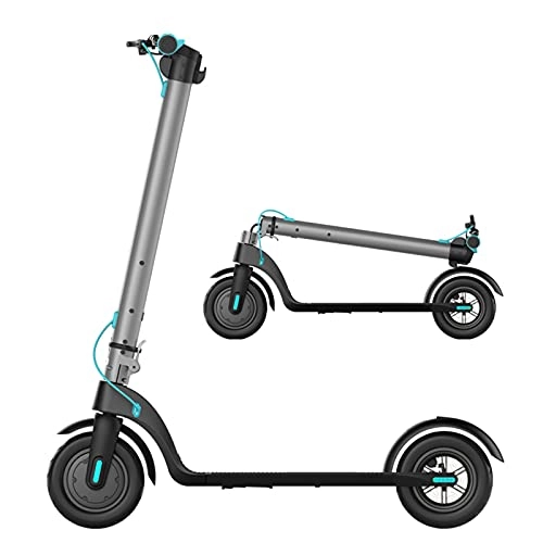 Electric Scooter : YIZHIYA Electric Scooter, 350W Foldable Adult E-Scooter with LCD Display, Triple braking system, Max Speed 32km / h City Cruise Lightweight Electric Scooter, Gray, 10 inches