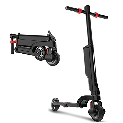 Electric Scooter : YIZHIYA Electric Scooter, 5.5" Tires Lightweight Mini Foldable Adult E-Scooter, Removable Battery with USB Charging, Dual braking system, LCD Display, Max Speed 25km / h