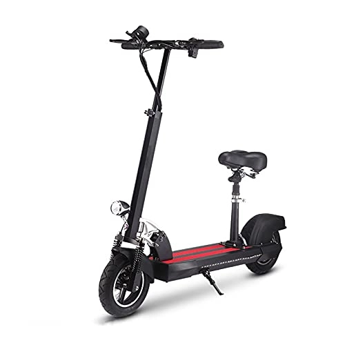 Electric Scooter : YIZHIYA Electric Scooter, 500W Folding Adult E-Scooter with Seat, Multi-hole disc brake, 3 Speed Modes, with LCD Display, City Cruising Off-Road Commuter Scooter, Maximum Load 150Kg, Black, 36V 15.6A