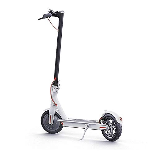 Electric Scooter : YMXLJJ Adult Electric Scooter - APP Control, Foldable Scooters, Modes 30km Endurance, Max Speed of 25MPH, Lightweight, Folding, LCD Display, Infinitely Variable Speed, Disc Brake, White, 7.8A
