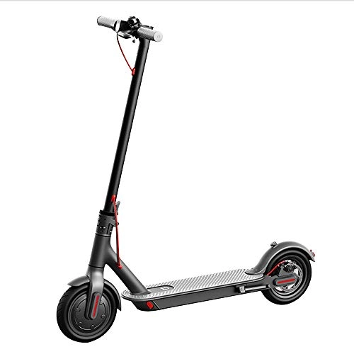 Electric Scooter : YMXLJJ Youth / Adult Electric Scooter, Foldable Scooters, Modes 30km Endurance, Max Speed of 25MPH, Lightweight, Folding, LCD Display, 3 Speed Modes, Disc Brake, Locking Aluminum Frame, Black, 6.6A