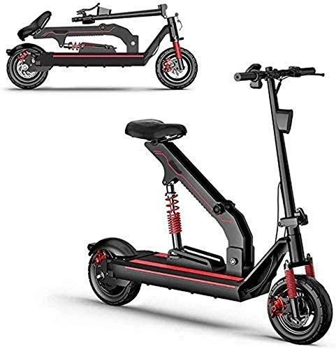 Electric Scooter : YZ-YUAN Portable Foldable Electric Scooter 500W, 10-inch Run-flat Tires, 30A Lithium Battery, Simple Shock Absorption Design, Adult Scooters For Car Trunk Electric Scooter Adult