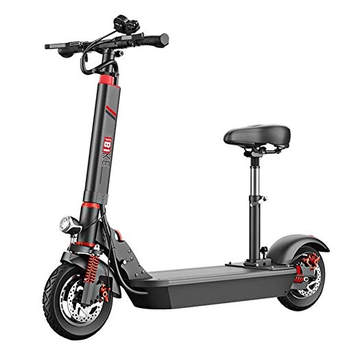Electric Scooter : ZCPDP 10-inch Electric Scooter with Large Capacity Lithium Battery 48V500W, 30-150km Endurance, Foldable Electric Scooter, Load 200kg (440lb)