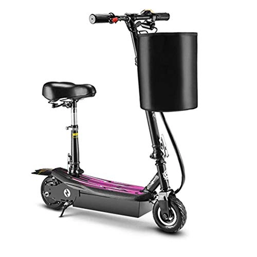 Electric Scooter : ZCPDP Folding Electric Scooter Adult 6.5-inch Front and Rear Anti-skid Tire Electric Scooter Brushless Motor with a Maximum Speed Of 24v 25KM / H and a Maximum Load Of 90KG