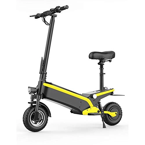 Electric Scooter : ZCPDP Folding Electric Scooter with a Powerful Load Of 150kg, Urban Leader Lithium Battery 10AH Electric Vehicle 48V / 500W, Maximum Speed 35 (km / h) Adult Electric Scooter