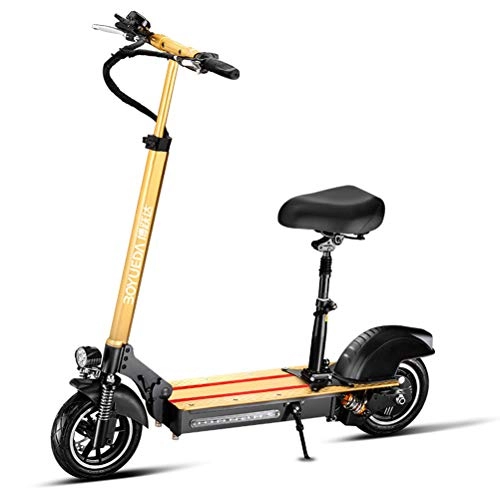 Electric Scooter : ZHHAOXINPA Portable Electric Scooter 500W High Power E-Scooter, Max Speed 40 km / h, Foldable with USB Charging Kick Scooter for Working Commute Downtown Travel for Men Women