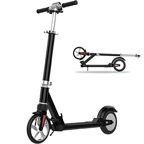 Electric Scooter : ZWW Electric Folding Kick Scooter, Portable 2-Wheel Aluminum City Commuter Scooter with Dual Shock Absorption System for Adults / Teenagers-Maximum Load 100Kg