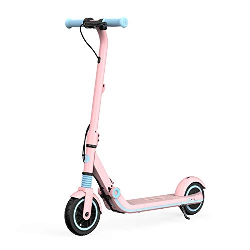 Electric Scooter : ZXCVBAS Electric Kick Scooter for Boys And Girls, Lightweight And Foldable, Folding Electric Scooter, Rechargeable Shockproof Two-Wheeled Scooter, Pink