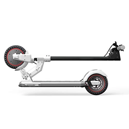 Electric Scooter : ZXCVBAS Electric Kick Scooter, Lightweight And Foldable, Electric Kick Scooter for Boys And Girls, Commuting Electric Scooter 8.5 Inch Free Honeycomb Tire, White