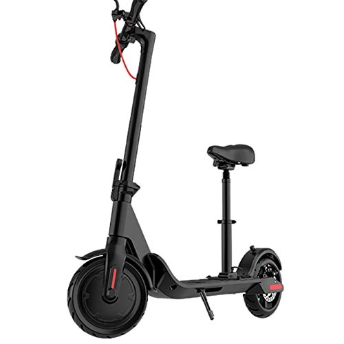 Electric Scooter : ZXCVBAS Electric Scooter, 350W High-Power Motor, Maximum Speed 25Km / H 9-Inch Solid Tire, Easy To Fold And Carry, for Adults with Double Brake, Black