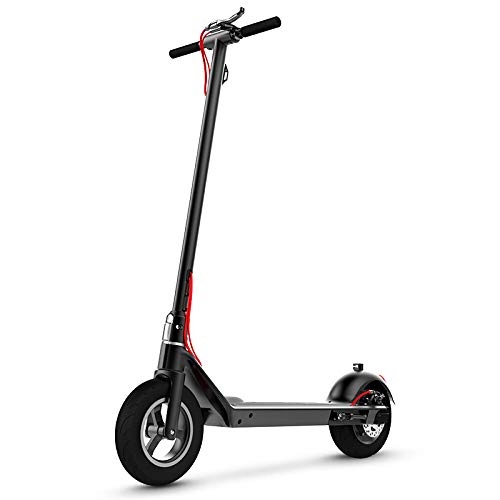 Electric Scooter : ZXCVBNAS Adult Electric Scooter Foldable Commuter Scooter with 10-Inch Run-Flat Tires, Dual Brakes, 350W Motor, Maximum Speed 25Km / H, Maximum Weight 100Kg