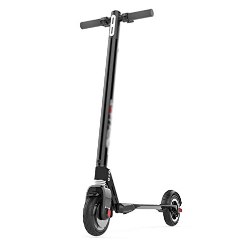 Electric Scooter : ZXCVBNAS Electric Scooter - 7" Solid Tires - Up to 30 Kilometer Long-Range & 25km / h Portable Folding Commuting Kick-Start Boost Scooter for Teens / Adults