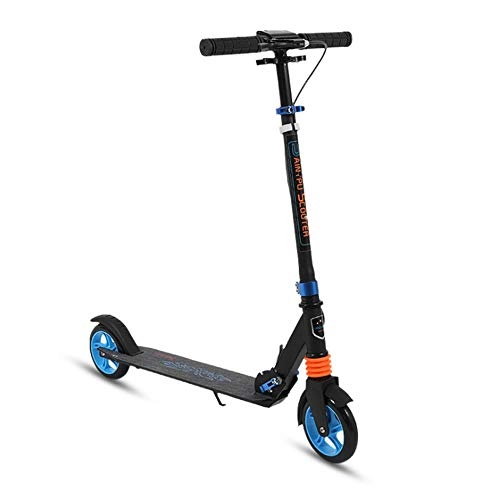Scooter : Black Light Weight Adult City Push Wheel Scooter, City Comfort Suspension, with Carry Strap, Hand Brake, Foldable Handle, Instant Fold to Carry Folding Frame