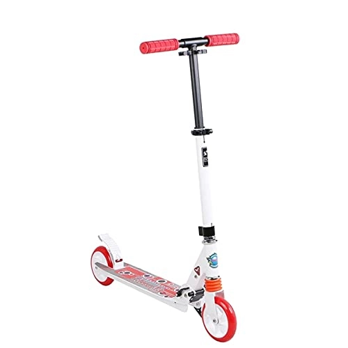 Scooter : Children's Scooters Scooter Foldable Children Outdoor Sports Scooter Convenient and Practical (Color : White, Size : Small)