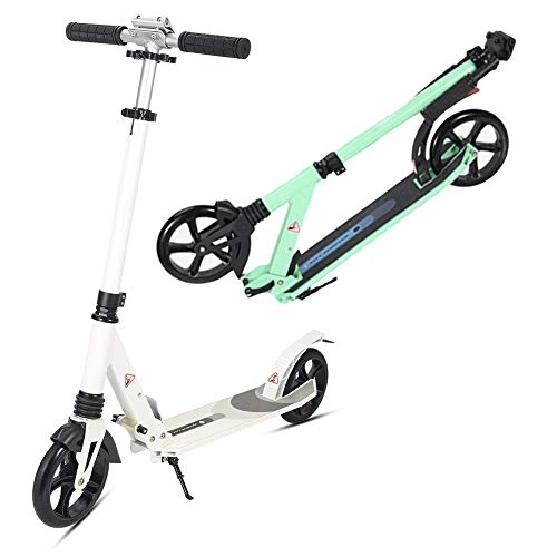 Scooter : CHUNLAN Children's Scooter Non-slip With Shock Absorber Foot Brake Folding Grip Male Woman Commute Adult Urban Skateboarding White