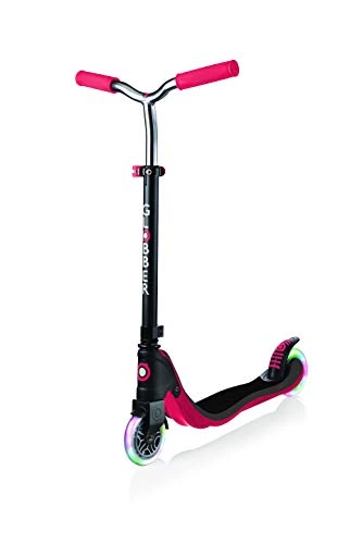 Scooter : Globber Flow 125 [My Too Fix Up] Scooter With Light Up Wheels - Black & Red