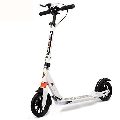 Scooter : JW-YZWJ Adult Scooter, Portable Folding Two-Wheel Aluminum Alloy City Scooter Adult Child Safety Handbrake, Campus City Transportation