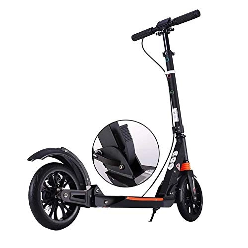 Scooter : JYTB Balance Adult Kick Scooter Adjustable Height, Foldable Commuter Children Scooter, Safety with Disc Brakes 2 Big Wheel Dual Suspension, Up to 150kg