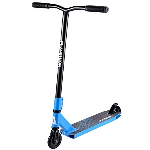 Scooter : LJHBC Wheel Scooter Stunt kick scooter 360° steering Children and children Adult teenager Springboard kick board Blue / black (color : Blue)