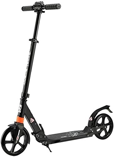 Scooter : LLNZQ Adult scooter Foldable Adult Kick Scooter With Big Wheels Adjustable Height Dual Suspension Sport Scooter Birthday Gifts For Kids 8 Years Old And Up Supports 220lbs (Color : Black)