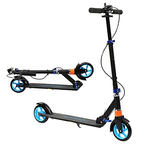 Scooter : Pumpumly Scooter for Adult&Teens, 3 Height Adjustable Easy Folding Blue