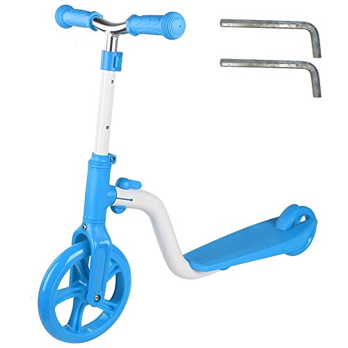 Scooter : ROMACK Folding Inline Scooter Light Weight Folding Commuter, Children Exercise, Outdoor Sports Exercise(Blue two-wheeled scooter)