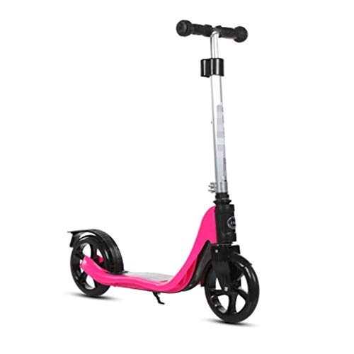 Scooter : Scooter 2 Large Wheels Adjustable Height Commuter Street Push Scooter Adult Teen City Rider Support 100Kg Weight