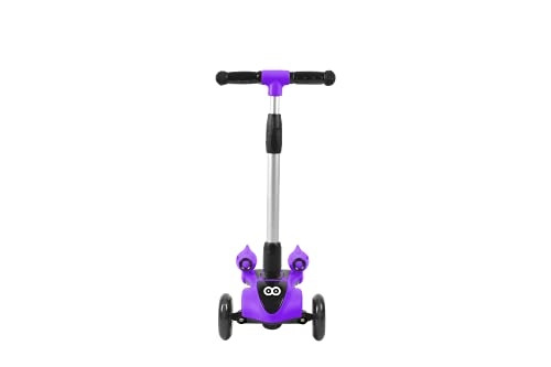 Scooter : Voyager Streamer Three Wheel Adjustable Height Kick Scooter with Light Up Wheels and Mist