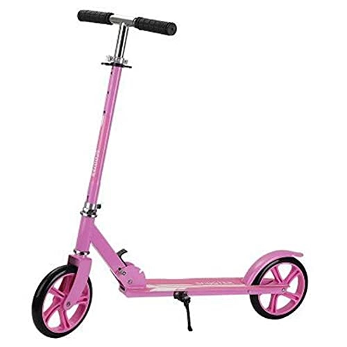 Scooter : WanuigH Children's Scooters Children And Teenagers Adult Scooter Two-wheel Foldable City Commuter Scooter Convenient and Practical (Color : Pink, Size : 78x100x20cm)